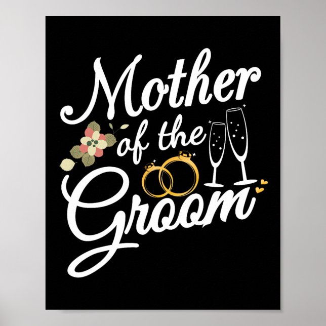 Poster Presente da Mãe do Noivo para Casamento ou Festa d (Frente)
