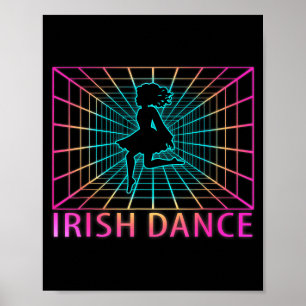 Poster Presente Dança Irlandesa Dançarino Retro