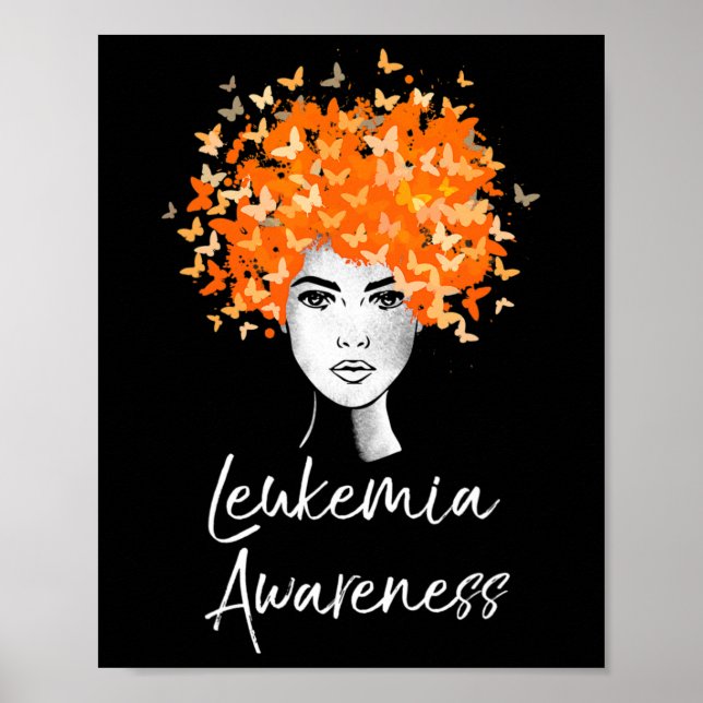 Poster Presente das borboletas de conscientização da leuc (Frente)