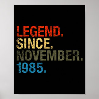 Poster Presente de 37º Aniversário - Lenda Desde Novembro