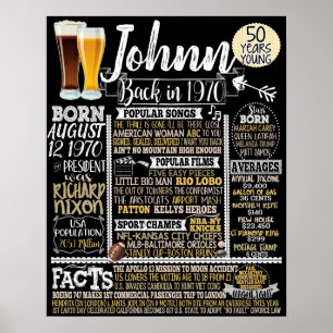 Poster presente de 50 anos para ele, presente de 50 dias 