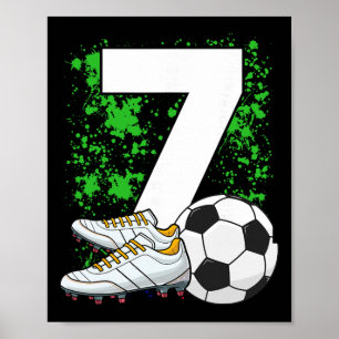 Poster Presente de 7º aniversário para meninos de 7 anos