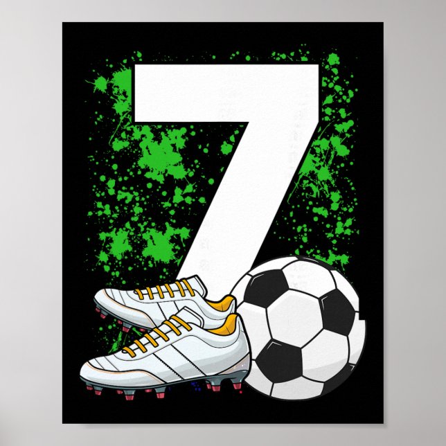 Poster Presente de 7º aniversário para meninos de 7 anos  (Frente)