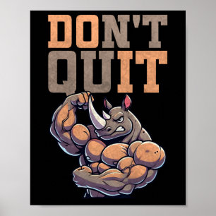 Poster Presente de Academia para Homens Motivação Treinam