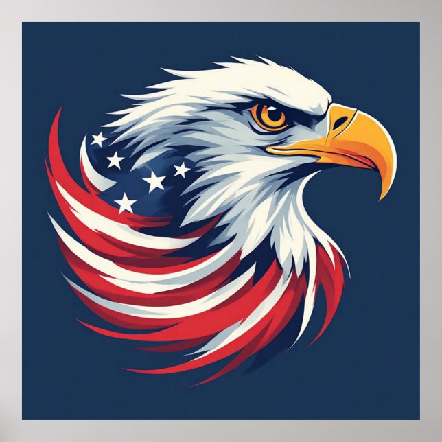Poster Presente de Águia Americana para Ele – Obra de Art (Frente)