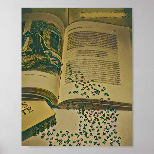 Poster Presente de amante de biblioteca (Frente)