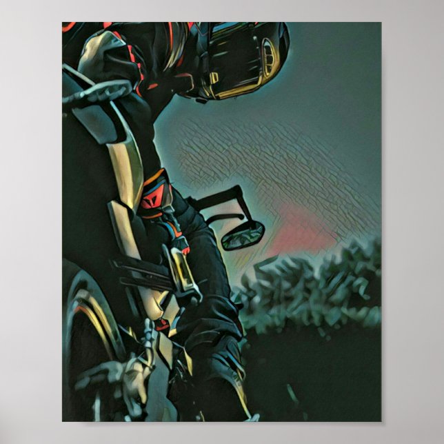 Poster presente de amante de motocicletas (Frente)
