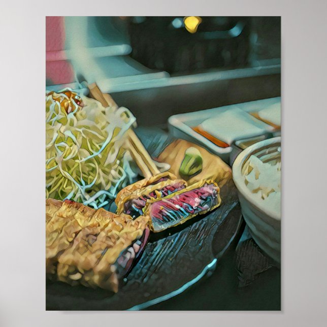 Poster Presente de amante de sushi japonês (Frente)