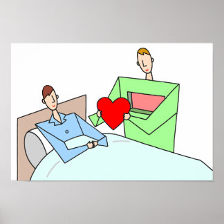 Poster Presente de amor. Transplante de coração.