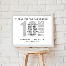 Presente de Amortização de 10 Anos ou Funcionário