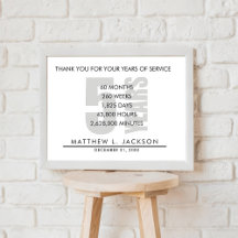 Presente de Amortização de 5 Anos ou Funcionário