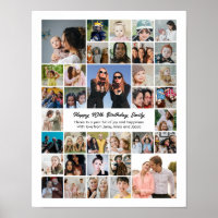 Presente de Aniversário com Colagem de Fotos Perso