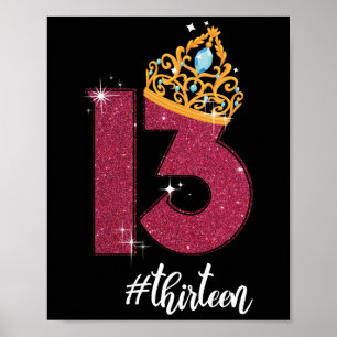 Poster Presente de aniversário de 13 anos de 13 oficial 