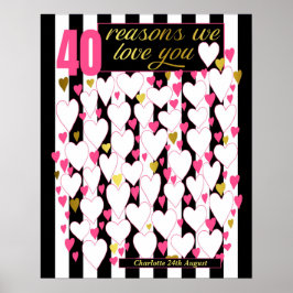 Poster Presente de Aniversário de 40 Razões que Amamos Vo