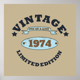 Poster presente de aniversário de 50 anos personalizado