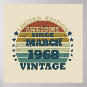 Poster presente de aniversário de 55 anos personalizado