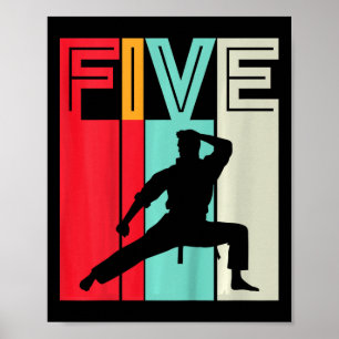 Poster Presente de Aniversário de 5 anos Karate Taekwondo