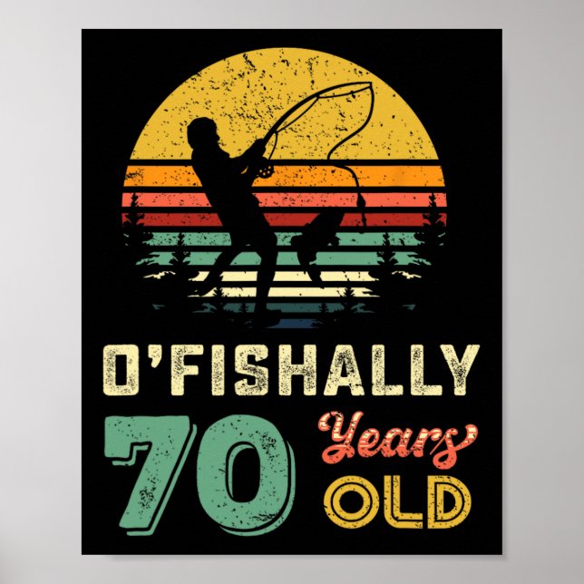 Poster Presente de Aniversário de 70 Anos do Avô Peixe de (Frente)