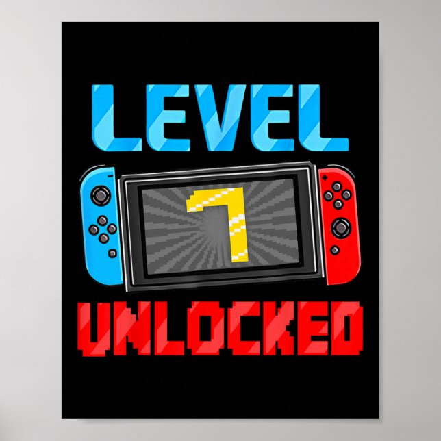 Poster Presente de Aniversário de 7 anos para Gamer Desbl (Frente)