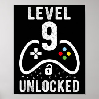 Poster Presente de Aniversário de 9 Anos de Jogo de Vídeo