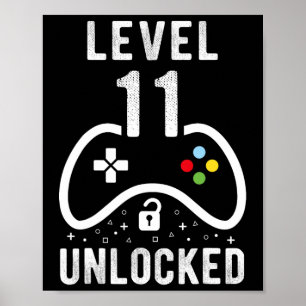 Poster Presente de aniversário do 11 de jogos de vídeo de