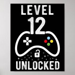 Poster Presente de aniversário do 12 de jogos de vídeo de