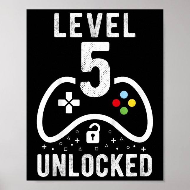Poster Presente de Aniversário do 5 de Jogo de Vídeo Desb (Frente)