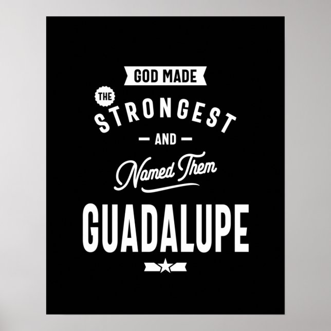 Poster Presente de Aniversário do Nome Personalizado Guad (Frente)