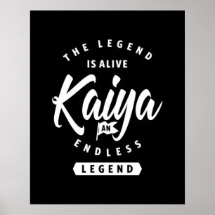 Poster Presente de Aniversário do Nome Personalizado Kai
