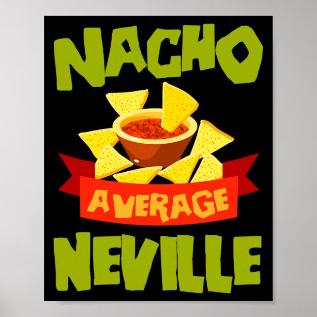 Poster Presente de aniversário engraçado nome Nacho avera (Frente)