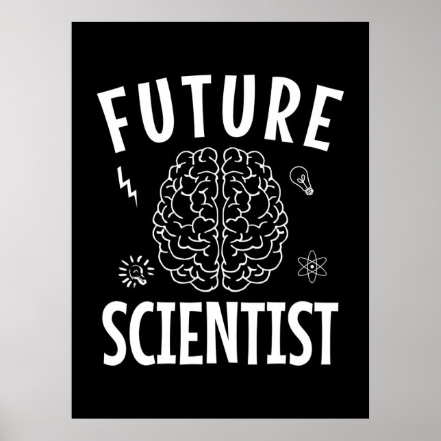 Poster Presente de aniversário | Futuro cientista (Frente)