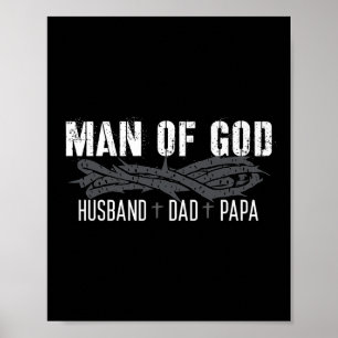 Poster Presente de Aniversário para Pai Cristão Homem de