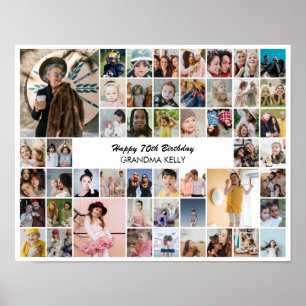 Poster Presente de Aniversário Personalizado com Colagem