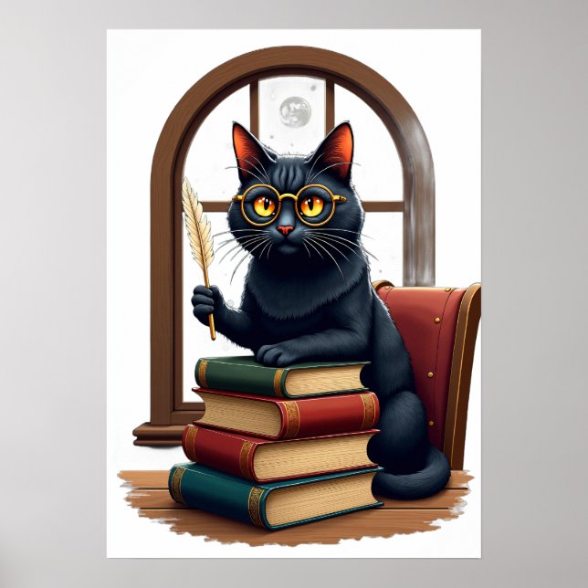 Poster Presente de Aniversário Seis Sete Dark Academia Ga (Frente)