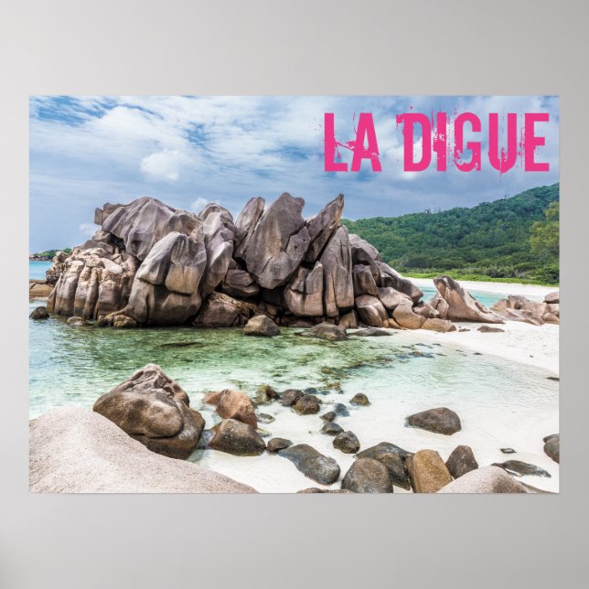 Poster Presente de Anse Cocos Seychelles La Digue Beach (Frente)