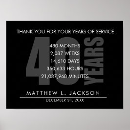 Poster Presente de Aposentação ou Apreciação de Funcionár