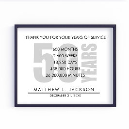 Poster Presente de Aposentação ou Apreciação Empregada