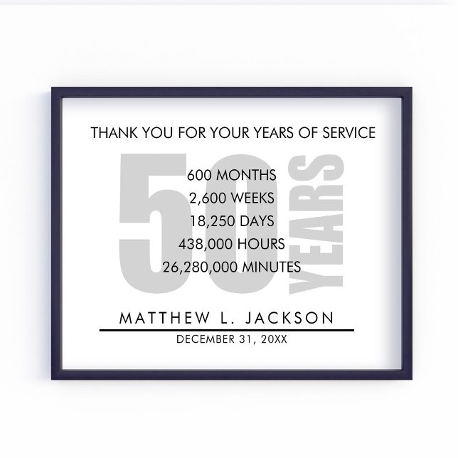 Poster Presente de Aposentação ou Apreciação Empregada (Criador carregado)