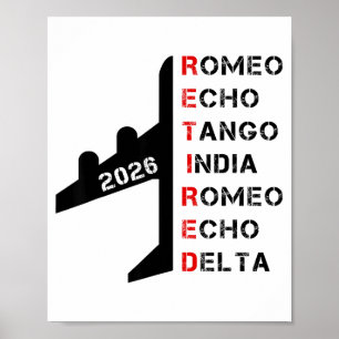 Poster Presente de Aposentadoria Alfabeto Fonético Lote A