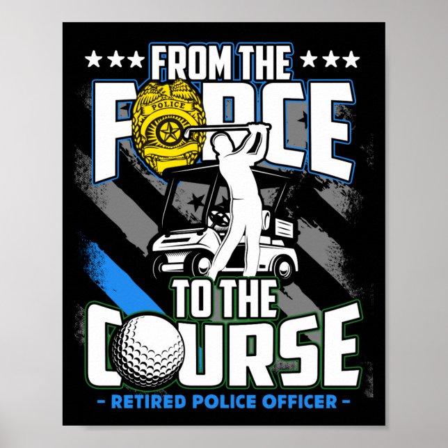 Poster Presente de Aposentadoria de Golfe Engraçado Ofici (Frente)
