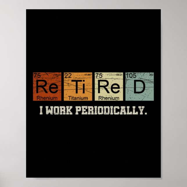 Poster Presente de Aposentadoria de Professor de Química  (Frente)