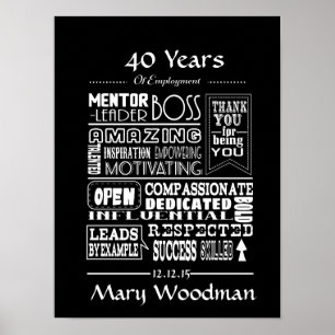 Poster Presente de aposentadoria para prêmio de serviço