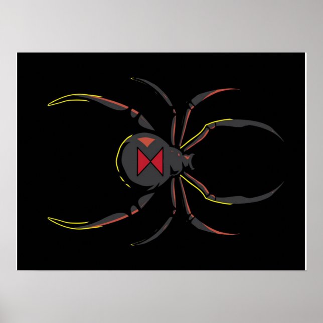 Poster Presente de aranha de viúva preta | Amantes De Ara (Frente)