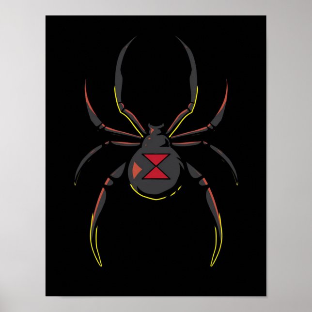 Poster Presente de aranha de viúva preta | Amantes De Ara (Frente)