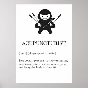 Poster Presente de Arte de Parede para Acupunturista Ag