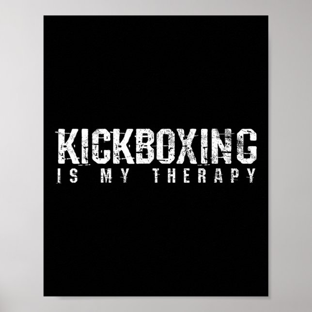 Poster Presente de Artes de Material de Boxe de Kickboxin (Frente)