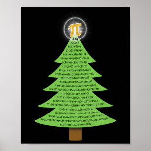 Poster Presente De Árvore De Natal Pi 3.14 Para Estudante