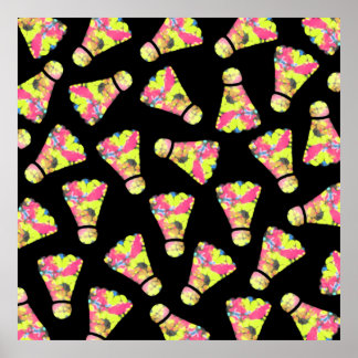 Poster Presente de Badminton Shuttlecock Art