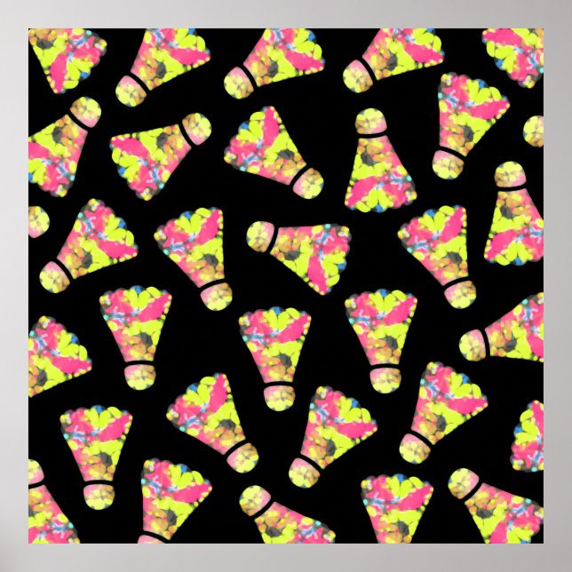 Poster Presente de Badminton Shuttlecock Art (Frente)