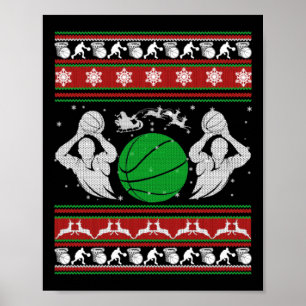 Poster Presente de Basquete de Natal